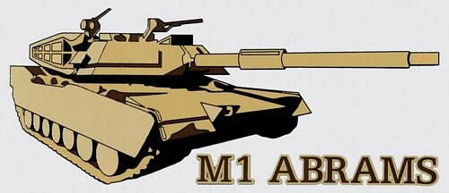 M1 Abrams Army Battle Tank Clear Decal Sticker - United States Army Ground Warfare Tank Military Clear Decal Car Truck Window Vehicle