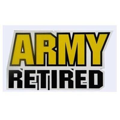 ARMY RETIRED Clear Decal Sticker - United States Army Retired Clear Decal For Car Truck Window Vehicle Military
