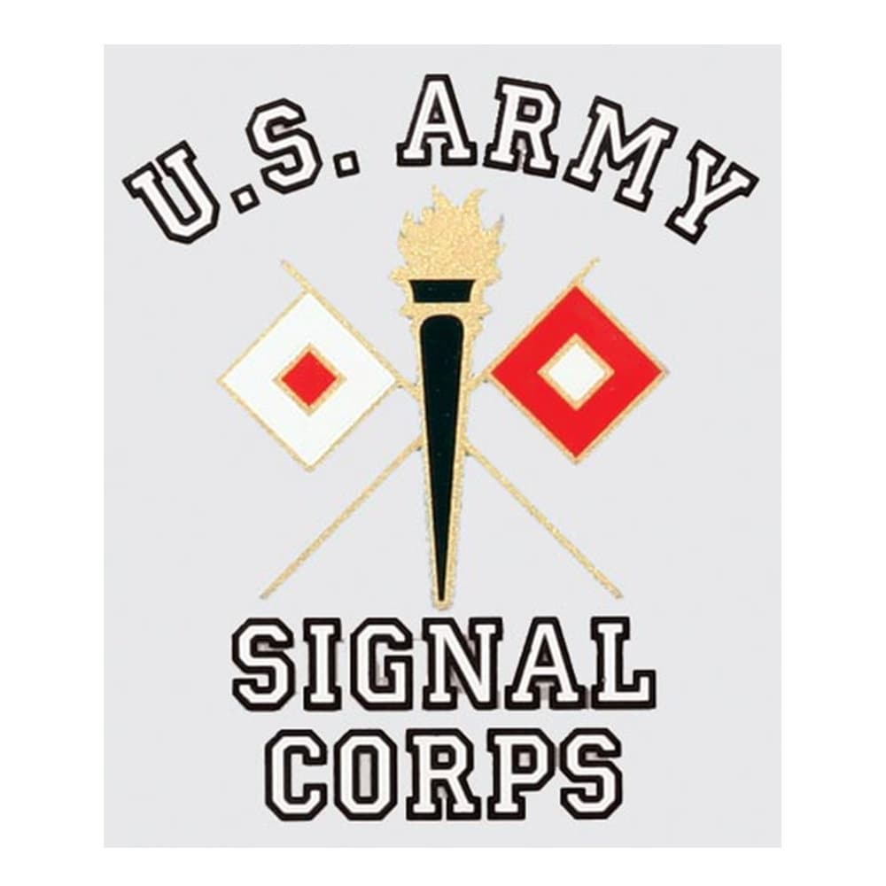 U.S. ARMY Signal Corps Decal Sticker - United States Army Signal Corps with Branch Insignia for Truck Window Vehicle Military Craft Supply