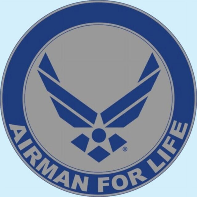 AIR FORCE Airman For Life Clear Decal Sticker - United States Air Force Airman Ranks USAF Clear Decal Car Truck Window Vehicle Military