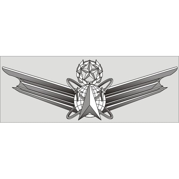 Master Air Force Space Badge Clear Decal Sticker - United States Air Force Space Operations Clear Decal Car Truck Window Vehicle Military