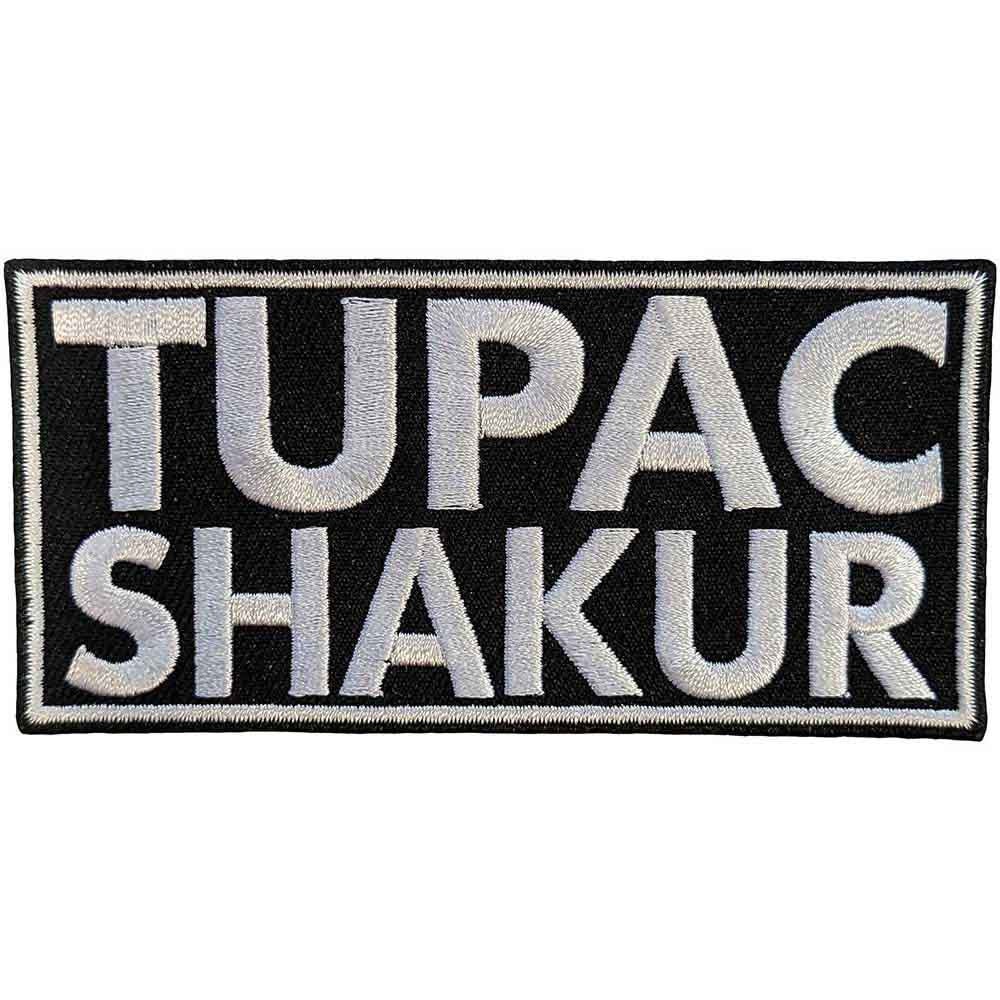 TUPAC SHAKUR Text Name Logo Patch - 3.75x1.75 Inch - Tupac 2pac Hip Hop Rap Embroidered Patch Applique Craft Supply - Officially Licensed