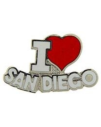 San Diego Heart Lapel Pin - I Love San Diego California - Enamel Pin Backpack Tie Shirt Trading Button Pinback Craft Supply
