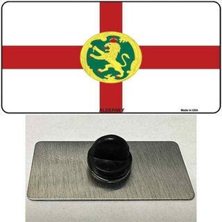 Alderney Flag Lapel Pin - Alderney Channel Island Country National Flag Metal Hat Pin Backpack Tie Shirt Button Pinback Craft Supply