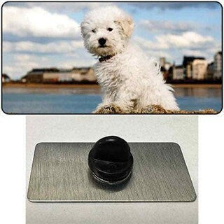 Bichon Frise Dog Lapel Pin - Pet Lover Dog Breed Bichon Frise Metal Hat Pin Backpack Tie Shirt Button Pinback Craft Supply