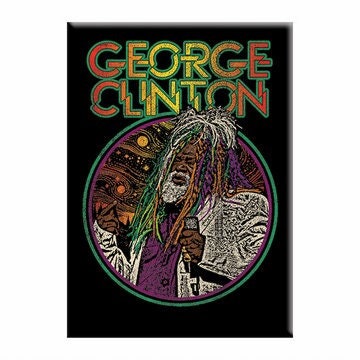 GEORGE CLINTON Magnet - 2.5x3.5 Inch - Magnet Refrigerators and Lockers - George Clinton Space Graphic Funk Musician Funkadelic Craft Supply