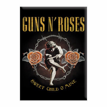GUNS N ROSES Magnet - 2.5x3.5 Inch - Axl Rose Guns N Roses Cherub Magnet for Refrigerators and Lockers - Rock Band Craft Supply
