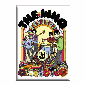THE WHO Magnet - 2.5x3.5 Inch - Keith Moon The Who Rock Band Trippy Illustration Magnet for Refrigerators Lockers - Rock Band Craft Supply