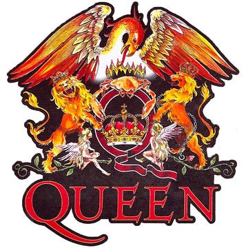 QUEEN Band Crest Patch - 3.5x3.5 Inch - Queen Rock Band Classic Crest Freddie Mercury Brian May Embroidered Patch Applique Craft Supply