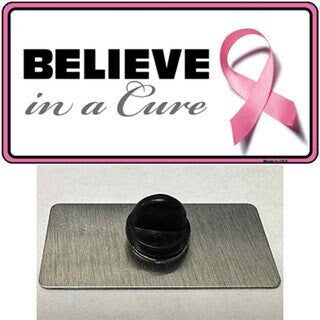 Breast Cancer Pink Ribbon Awareness Lapel Pin - Believe In A Cure Metal Hat Pin Backpack Tie Shirt Button Pinback Craft Supply