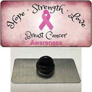Breast Cancer Ribbon Awareness Lapel Pin - Hope Strength Love Metal Hat Pin Backpack Tie Shirt Button Pinback Craft Supply