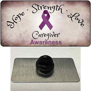 Honors Caregivers Ribbon Awareness Lapel Pin - Hope Strength Love Metal Hat Pin Backpack Tie Shirt Button Pinback Craft Supply