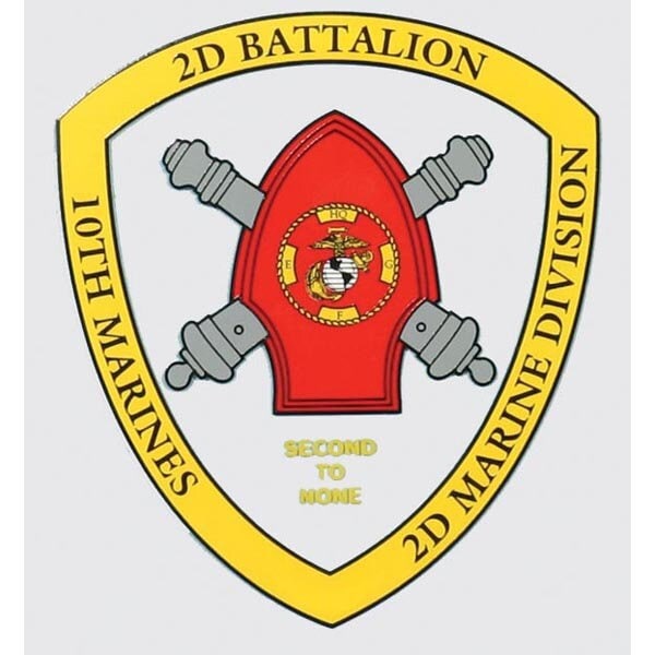 Marine Corps 2nd Battalion, 10th Marines Clear Decal Sticker - Camp Lejeune Second To None Decal Truck Window Vehicle Military Craft Supply