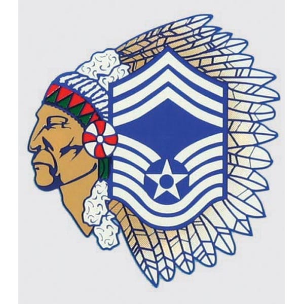 AIR FORCE Master Sergeant Chief Clear Decal Sticker - Air Force MSGT Chief Usaf Clear Decal Car Truck Window Vehicle Military