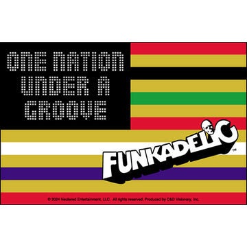 GEORGE CLINTON One Nation Sticker Decal - 5.5x3.6 Inch - George Clinton Funk Musician Parliament Funkadelic Vinyl Decal Sticker Craft Supply