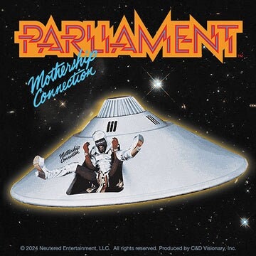 GEORGE CLINTON Parliament Mothership Sticker Decal - 4x4 Inch - George Clinton Funk Musician Band Vinyl Decal Sticker Craft Supply