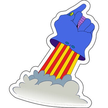 THE BEATLES Yellow Submarine Hand Rocket Sticker Decal - 4.6x5.5 Inch - Paul John Ringo Legendary Rock Band Vinyl Decal Sticker Craft Supply