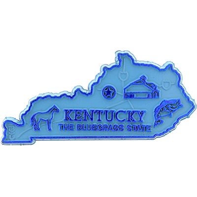 Kentucky State Shaped Magnet - Vintage Map Bluegrass State Souvenir Flexible Rubber Magnet for Refrigerator Car Office Home Automotive