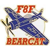NAVY Grumman F8F Bearcat Military Lapel Pin - Bearcat Stealth Fighter F-008F Aircraft Enamel Pin Backpack Tie Shirt Trading Button Pinback