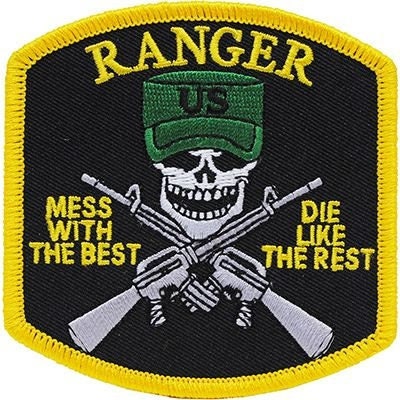 US ARMY RANGER Patch - Mess With The Best, Die Like The Rest Military Embroidered Patch Applique Craft Supply