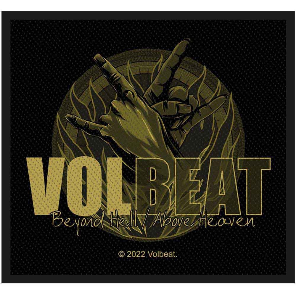 VOLBEAT Patch - 4x4 Inch - VOLBEAT Danish Rock Band Logo Beyond Hell Embroidered Patch Applique Craft Supply - Officially Licensed