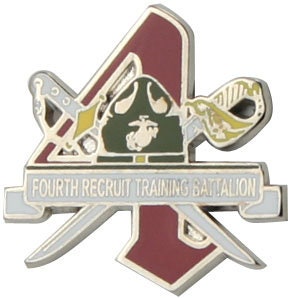 MARINES 4th Recruit Training Battalion Lapel Pin - United States Marine Corps Pin for Backpack Tie Shirt Trading Button Pinback Craft Supply