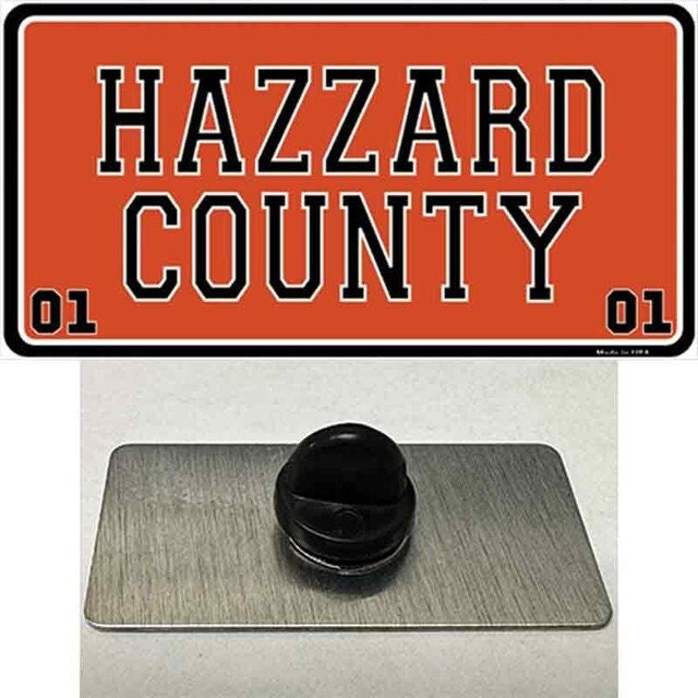 Dukes Of Hazard 01 Hazard County Lapel Pin - Classic TV Series! General Lee Metal Hat Pin Backpack Tie Shirt Button Pinback Craft Supply