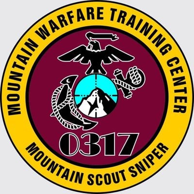 Marines Mountain Warfare Training Center Decal Sticker - Mountain Scout Sniper School Decal Car Truck Window Vehicle Military Craft Supply