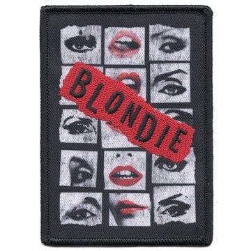 BLONDIE Eyes & Lips Patch - 3.2x4.3 Inch - Debbie Harry Blondie Album Embroidered Rock Band Patch Applique Craft Supply
