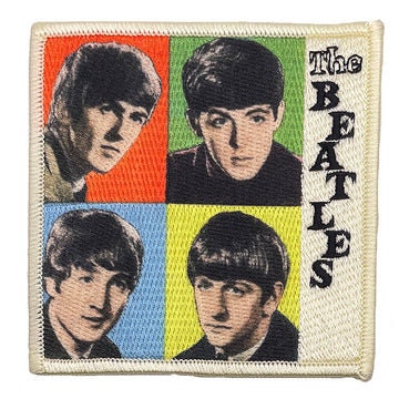 THE BEATLES Four Square Patch - 3.5x3.5 Inch - Beatles Vintage Album Cover Group Band Embroidered Patch Applique Craft Supply