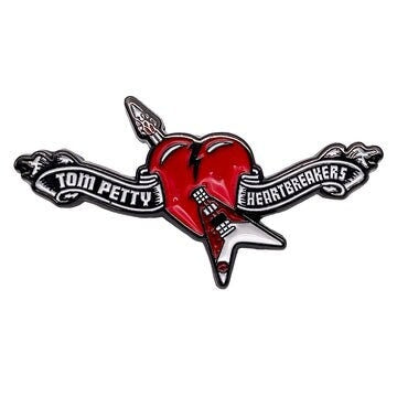 TOM PETTY Lapel Pin - 1.25 Inch - Tom Petty and The Heartbreakers Modern Logo Rock Band Enamel Lapel Pin Craft Supply