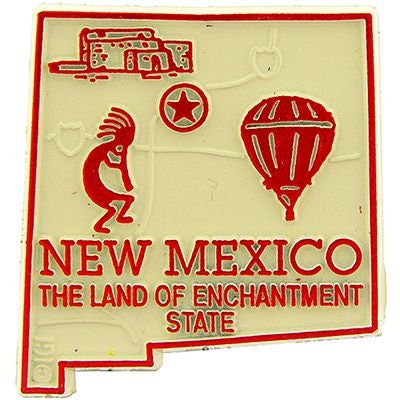 New Mexico State Shaped Magnet - Vintage Map Enchantment State Souvenir Flexible Rubber Magnet for Refrigerator Car Office Home Automotive