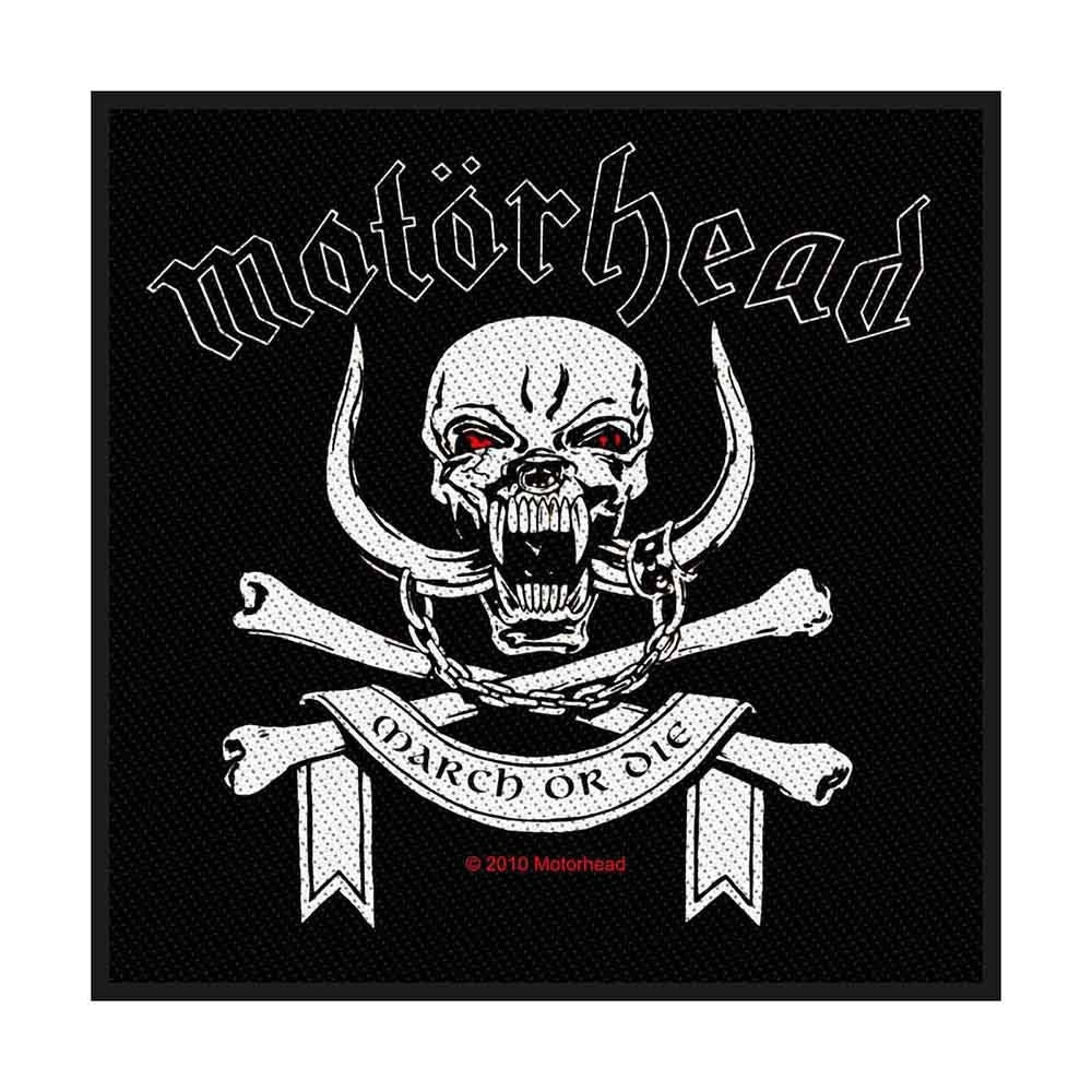 MOTORHEAD Patch - 4x4 Inch - Motorhead March Or Die Album Rock Band Logo Embroidered Patch Applique Craft Supply - Officially Licensed