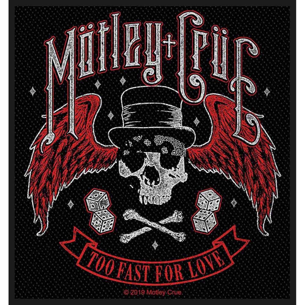 MOTLEY CRUE Patch - 3.5x4 Inch - Too Fast For Love Album Heavy Metal Band Embroidered Patch Applique Craft Supply - Officially Licensed
