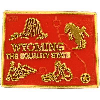 Wyoming State Shaped Magnet - Vintage Map The Equality State Souvenir Flexible Rubber Magnet for Refrigerator Car Office Home Automotive