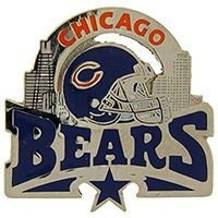CHICAGO BEARS Lapel Pin - Football Helmet Bears Logo Metal Enamel Pin for Backpack Tie Shirt Trading Button Pinback Craft Supply