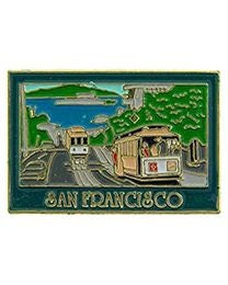 San Francisco Cable Car Lapel Pin - California San Francisco Souvenir - Enamel Pin Backpack Tie Shirt Trading Button Pinback Craft Supply
