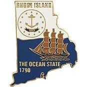 RHODE ISLAND STATE Map Lapel Pin - The Ocean State Rhode Island Enamel Pin for Backpack Tie Shirt Trading Button Pinback Craft Supply