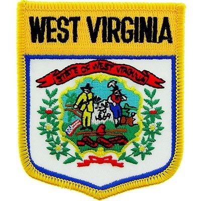 WEST VIRGINIA State Shield Embroidered Patch Applique - USA United States of America Patch Craft Supply