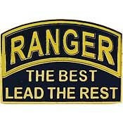 US ARMY RANGER Lapel Pin - The Best, Lead The Rest - Enamel Pin for Backpack Tie Shirt Trading Button Pinback Craft Supply