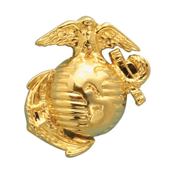 MARINES Eagle Globe and Anchor Lapel Pin - Marine Corps USMC Gold Pin for Backpack Tie Shirt Trading Button Pinback Craft Supply