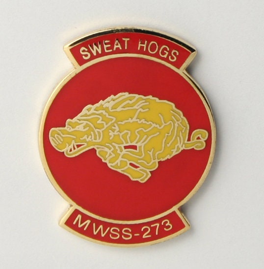 MARINES Marine Wing Support Squadron Lapel Pin - Marine Corps Squadron 273 Pin for Backpack Tie Shirt Trading Button Pinback Craft Supply