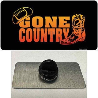 Gone Country Lapel Pin - Cowboy Hat Cowgirl Western Ranch Cowboy Boot Metal Hat Pin Backpack Tie Shirt Button Pinback Craft Supply