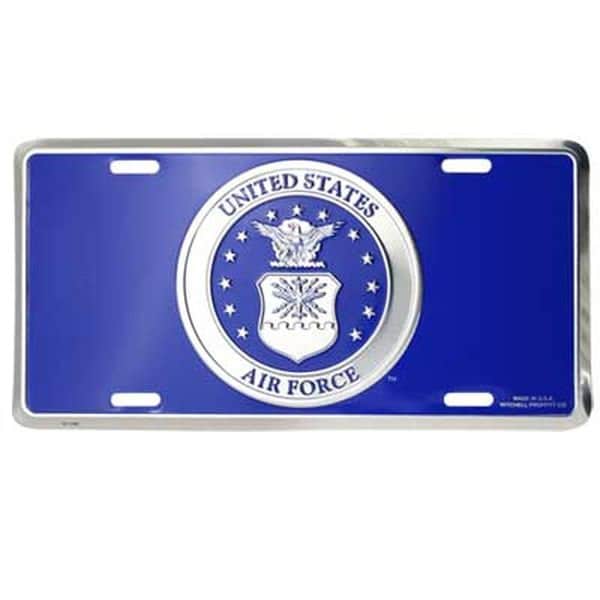 AIR FORCE Metal License Plate - USAF United States Air Force Seal Insignia Logo Craft Supply