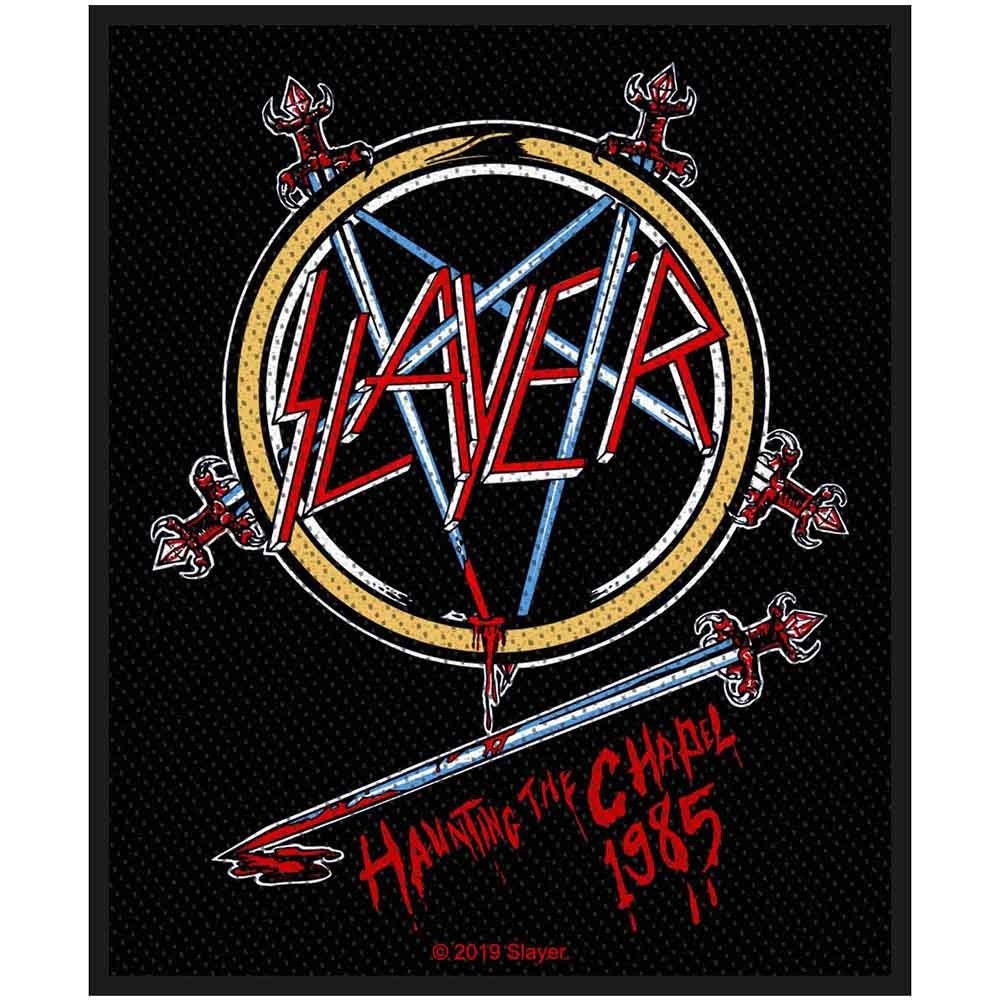 SLAYER Band Patch - 4x3 Inch - Slayer Haunting The Chapel Thrash Metal Band Embroidered Patch Applique Craft Supply - Officially Licensed