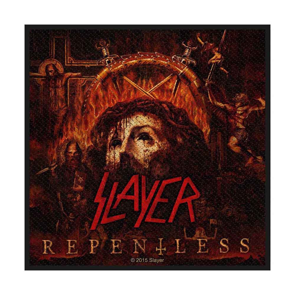 SLAYER Band Patch - 3.8x4 Inch - Slayer Repentless Album Thrash Metal Band Embroidered Patch Applique Craft Supply - Officially Licensed