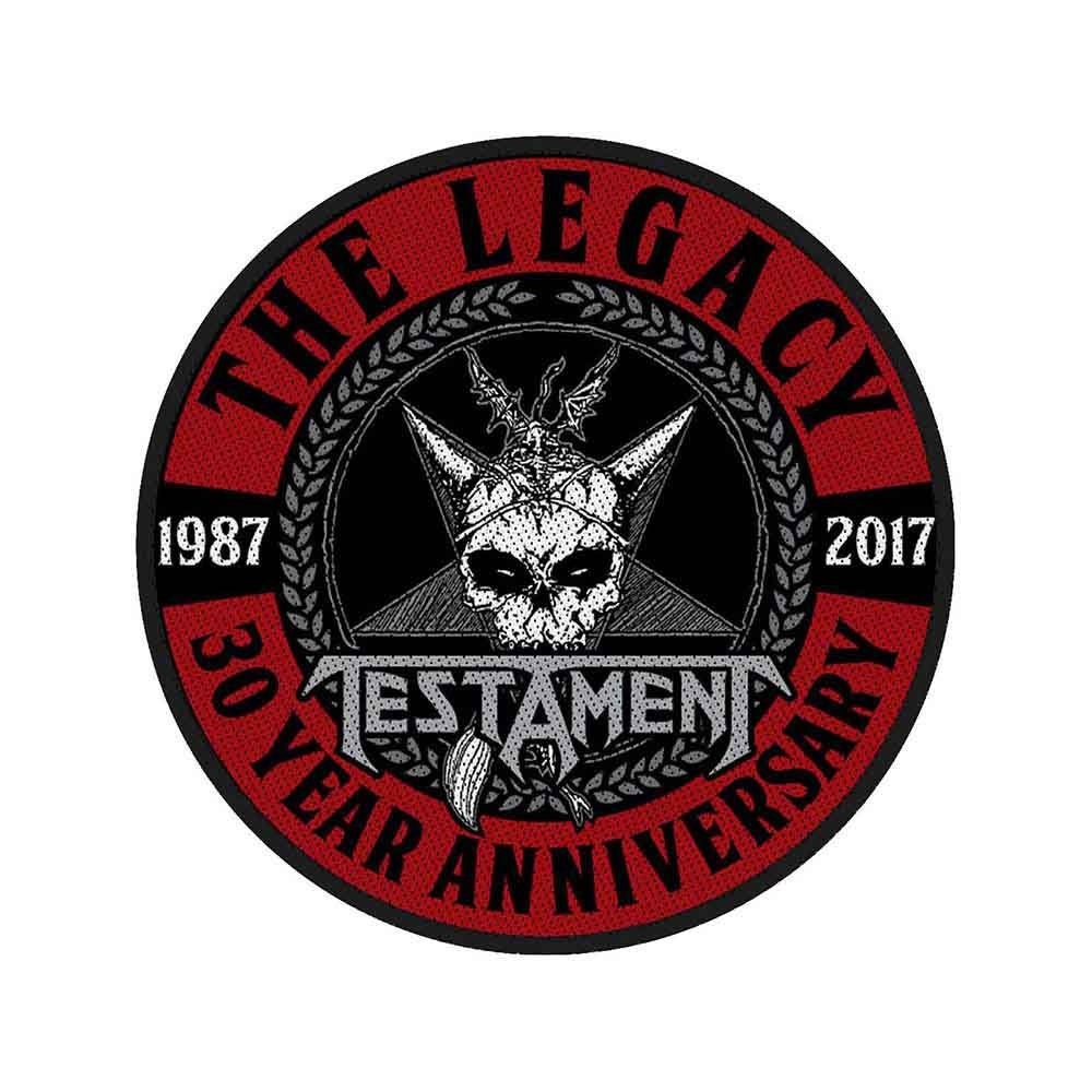 TESTAMENT Patch - 3.75 Inch - Testament Legacy 30 Year Ann Thrash Metal Band Embroidered Patch Applique Craft Supply - Officially Licensed
