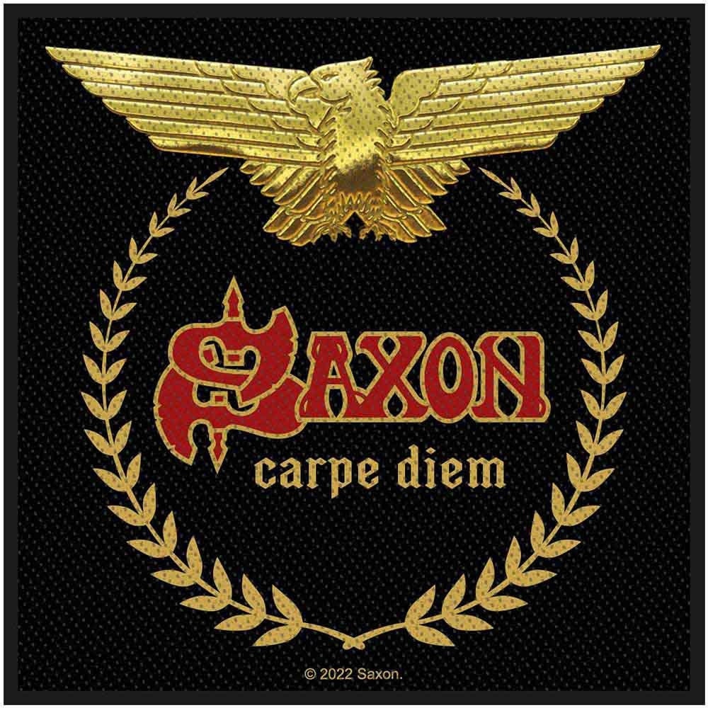 SAXON Band Patch - 4x4 Inch - Saxon Carpe Diem Album English Heavy Metal Band Embroidered Patch Applique - Officially Licensed