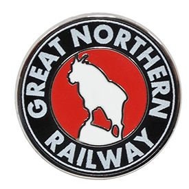 Great Northern Railway Lapel Pin - Railroad Railway Steam Train - Enamel Pin Backpack Tie Shirt Trading Button Pinback Craft Supply