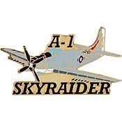 A-1 SKYRAIDER Lapel Pin - WWII Attack Bomber Air Force Navy - Enamel Pin Backpack Tie Shirt Trading Button Pinback Craft Supply